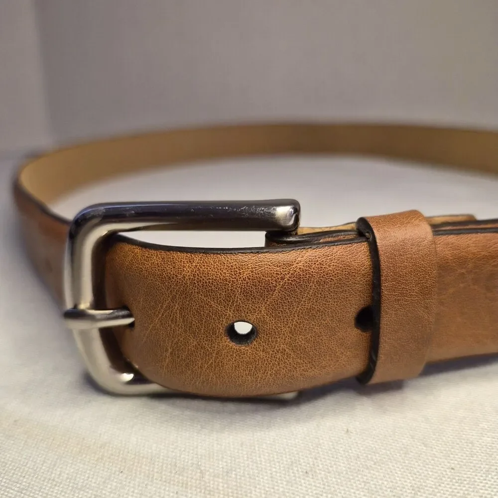 No Boundaries Men's Full Grain Leather Belt Sz 40 Nubuck Leather Lining 1” Wide